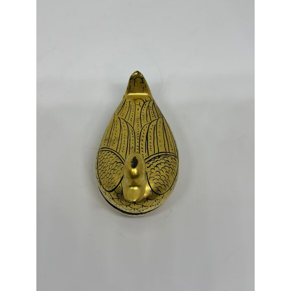 VTG Black Gold Gilt Lacquer Box Duck/ Goose Burmese Trinket Box MCM Decor - Picture 4 of 8